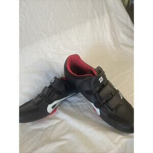 Peloton Spin Cycle Shoes J-20 PL-SH-02 Sz 46 M 12-12.5 US Black Red With Cleats
